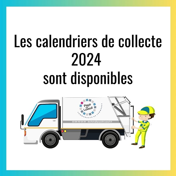 Calendriers de collecte 2024 pour les OM et le tri sur le territoire de la CCPLx